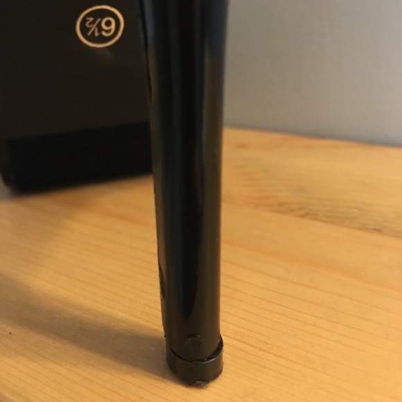 Black Lace Feather Stilettos with Bow and Charms - Picture 7 of 7